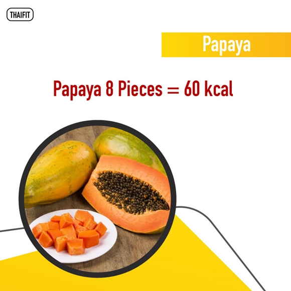 Papaya 8 Pieces = 60 kcal